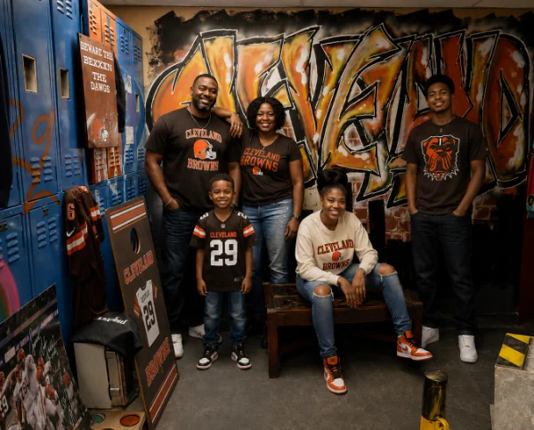 Brown's Locker Room Setting at Coco's Selfie Space