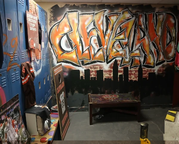 Browns Locker Room Setting at Coco's Selfie Space